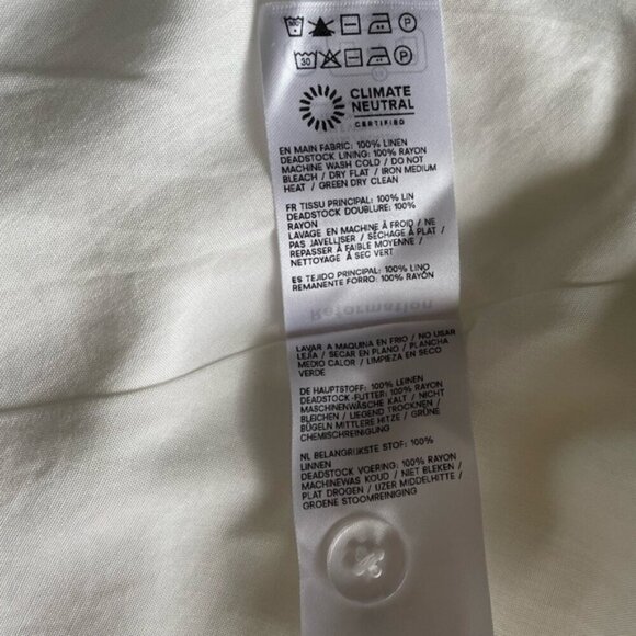 NEW Reformation Balia Linen Sleeveless Midi Dress in White | US 0 UK 4 - Picture 14 of 14